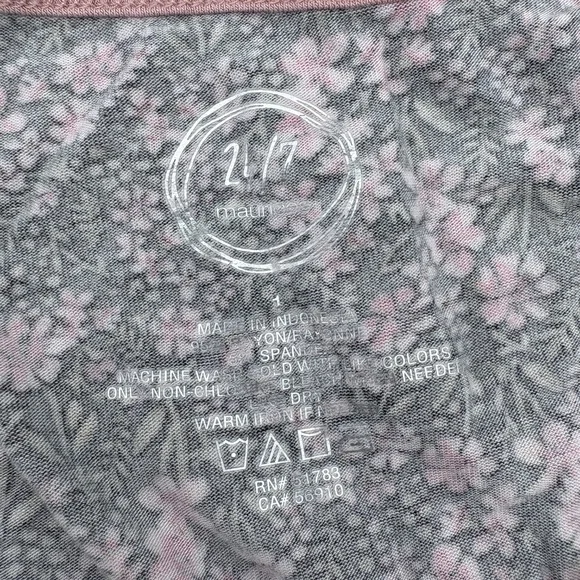 Maurices Floral Short Sleeve Top - Ladies Plus Size 1X - Picture 3 of 3